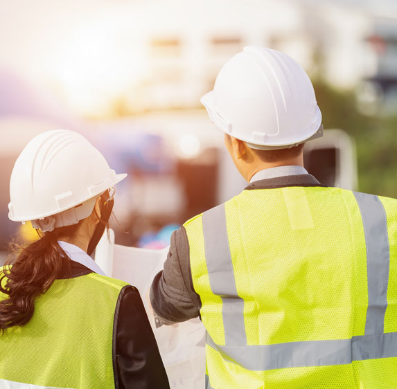 Project mamagers on site